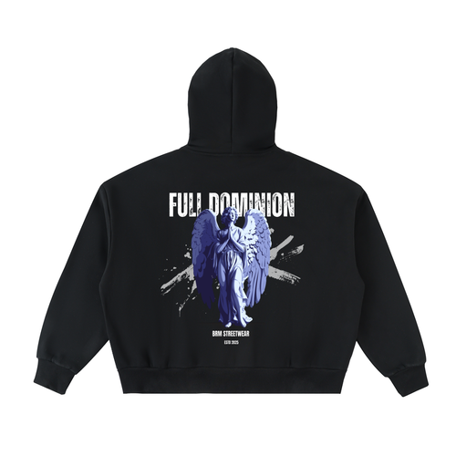 Fleeced Full-Zip Boxy Hoodie