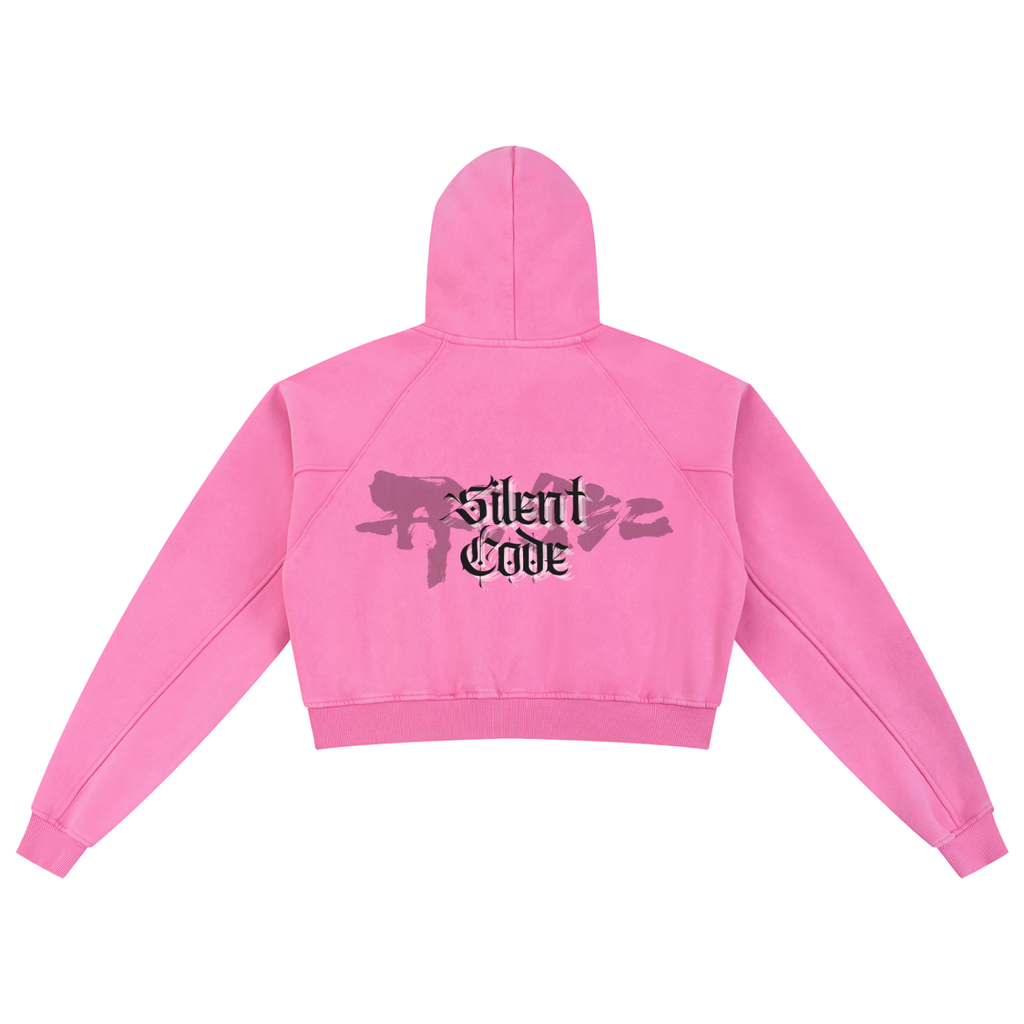 Snow Washed Cropped Hoodie