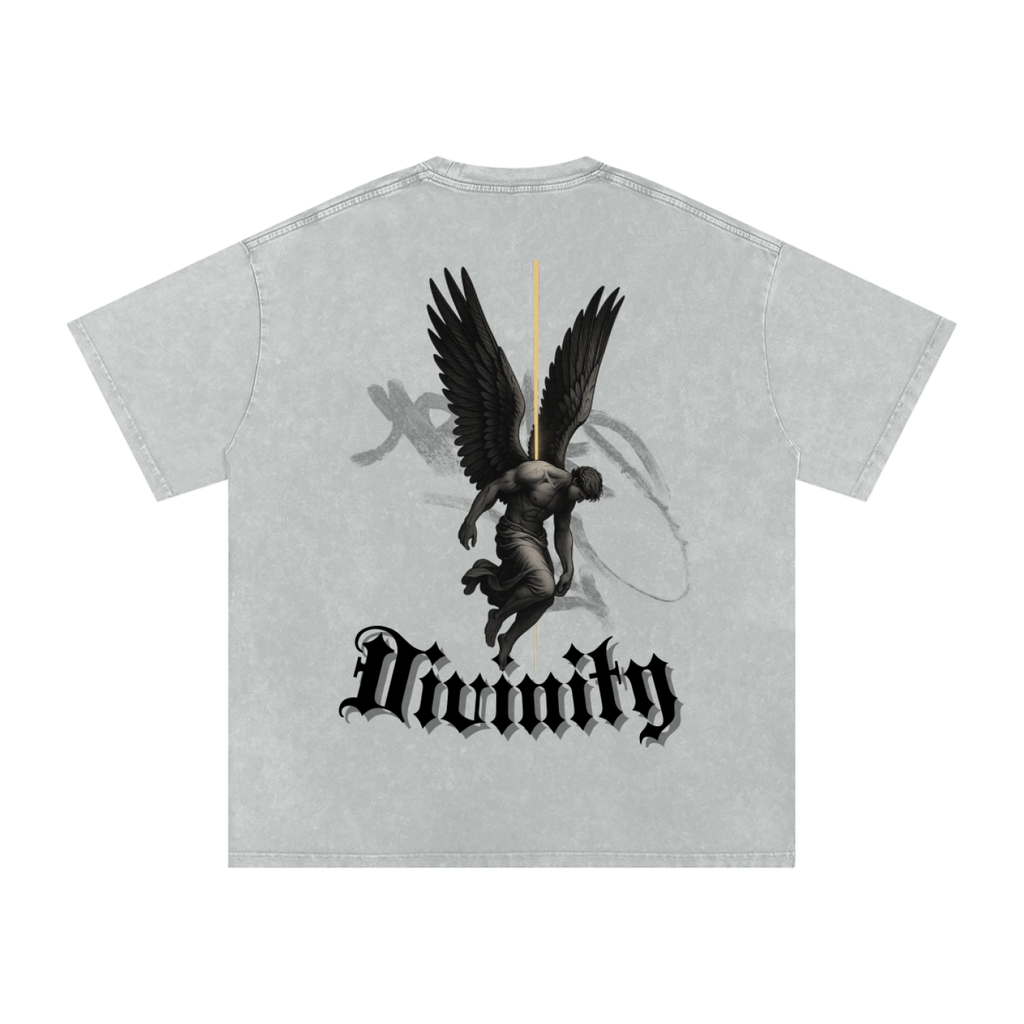 Snow Washed Oversized Cotton T-Shirt