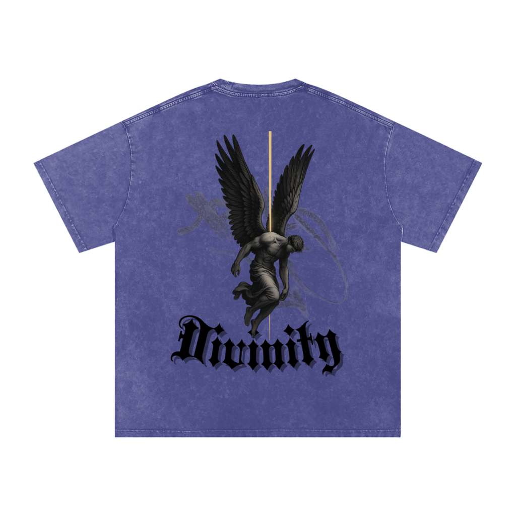 Snow Washed Oversized Cotton T-Shirt