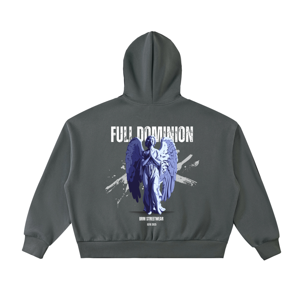 Fleeced Full-Zip Boxy Hoodie