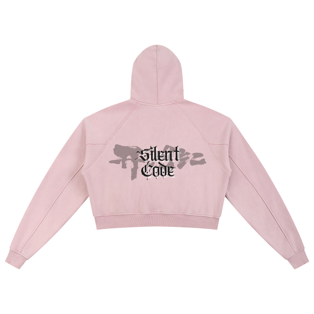 Snow Washed Cropped Hoodie