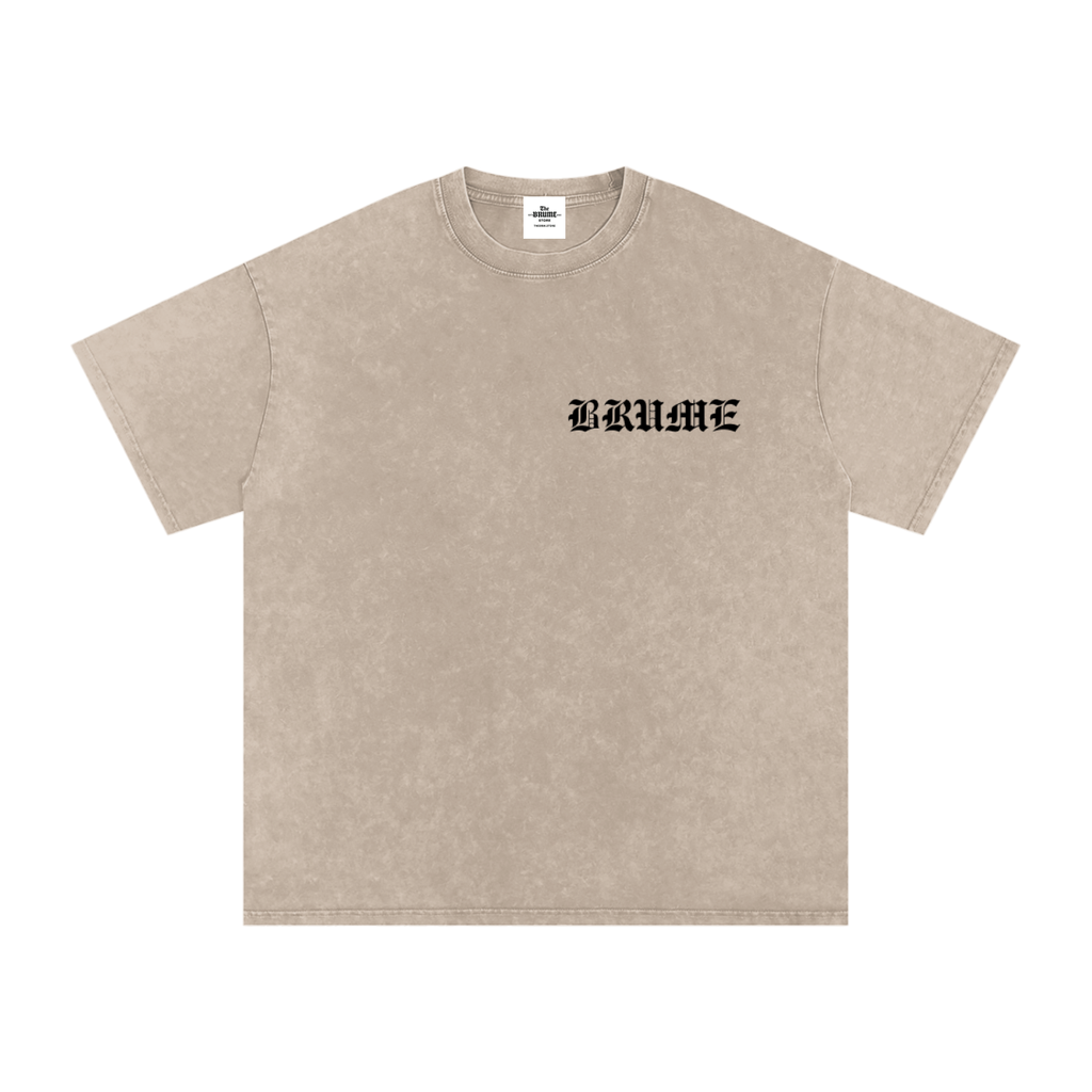 Snow Washed Oversized Cotton T-Shirt
