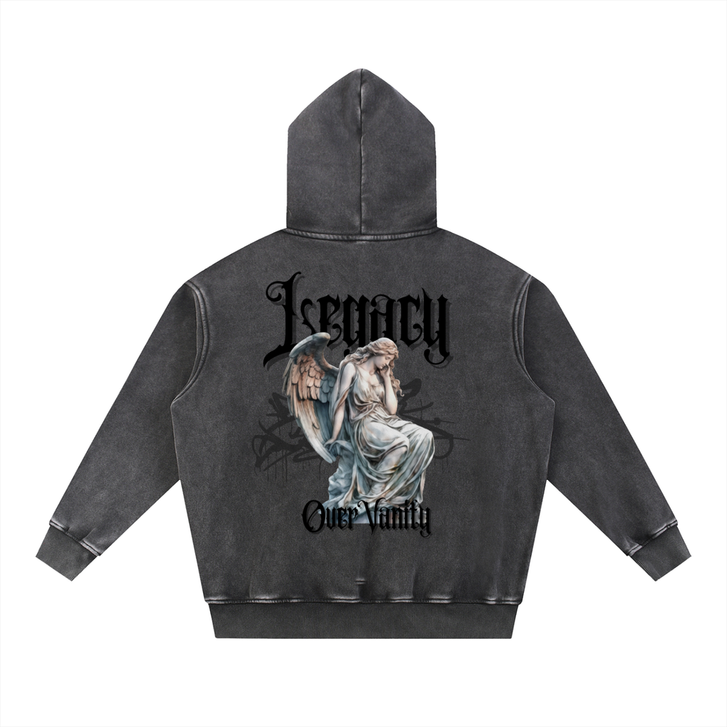 Snow Wash Fleece Oversize Hoodie