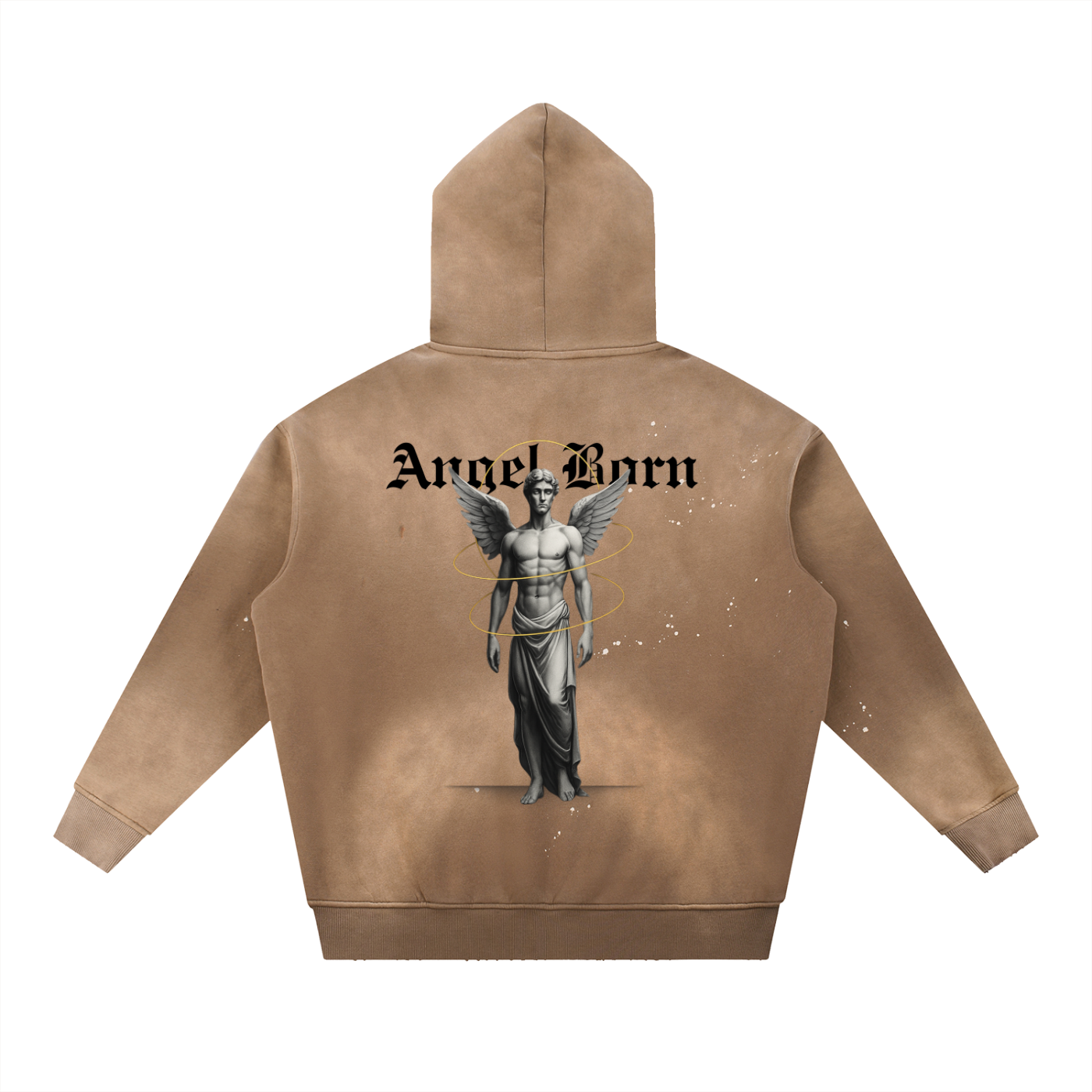 Vintage Washed Frayed Fleece Hoodie